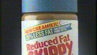 Skippy reduced fat peanut butter 1995 commercial
