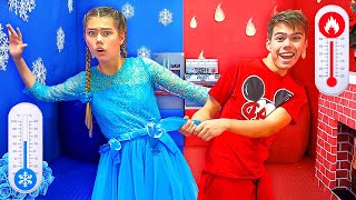 Sfida Nastya e Artem Freddo VS Caldo screenshot 2