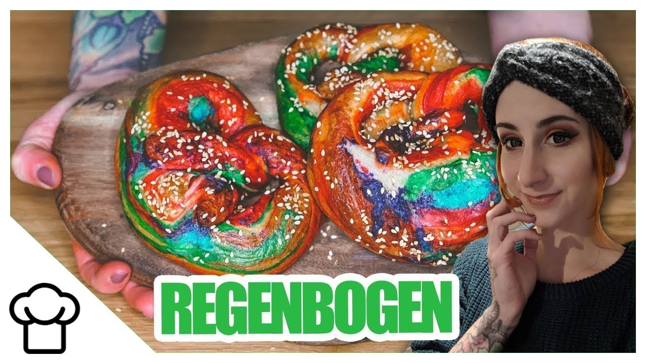 Regenbogen Brezeln selber machen 🌈 // Neuer Food Trend?