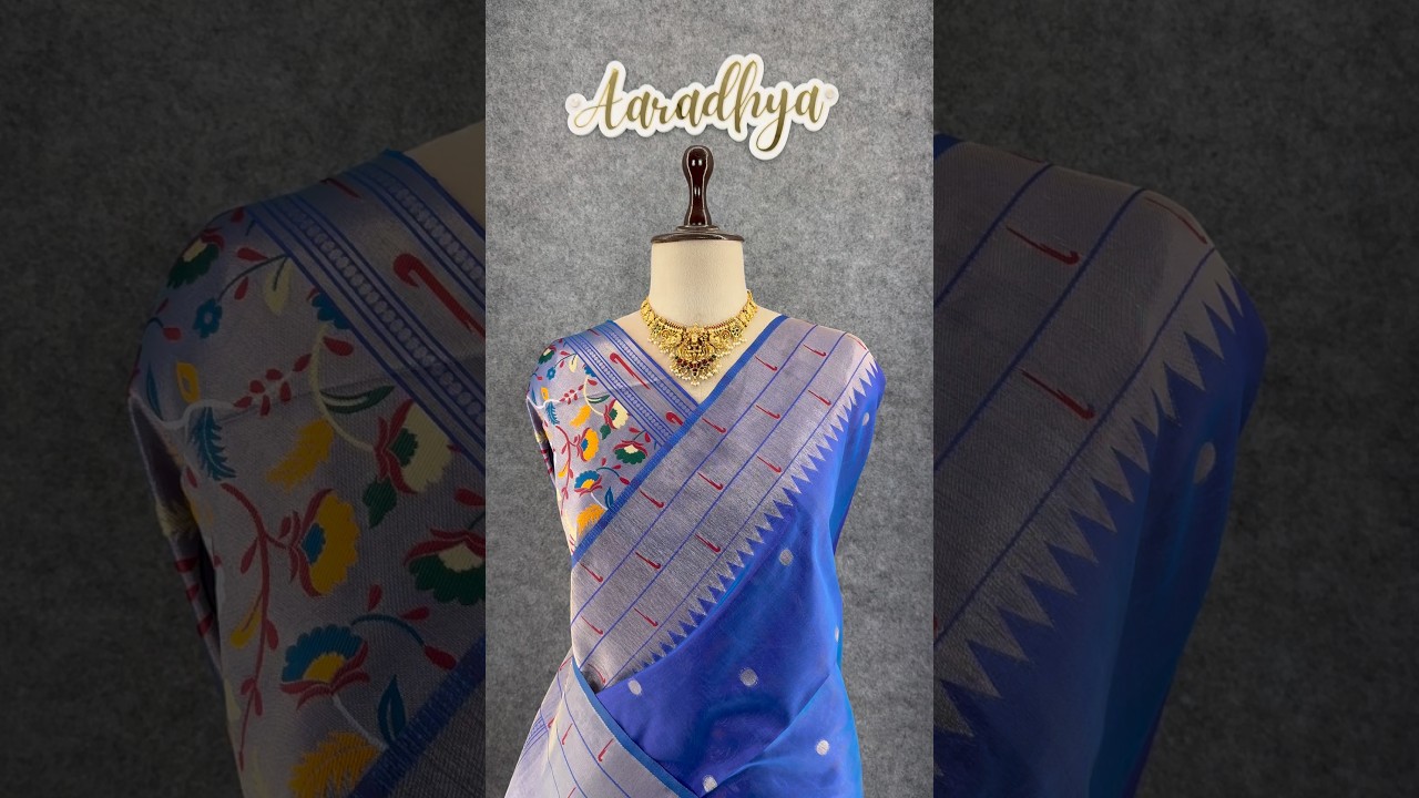 Akha Trij Meena Weaving Paithani Saree