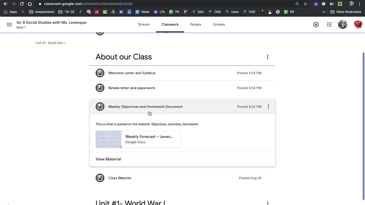 Brief Intro To Google Classroom And The Classwork Tab