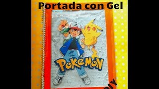 DIY POKEMON GO portada con agua y gel libreta cuaderno decoration notebook  with gel - thptnganamst.edu.vn