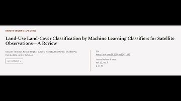 Land-Use Land-Cover Classification by Machine Learning Classifiers for Satellite Obse... | RTCL.TV