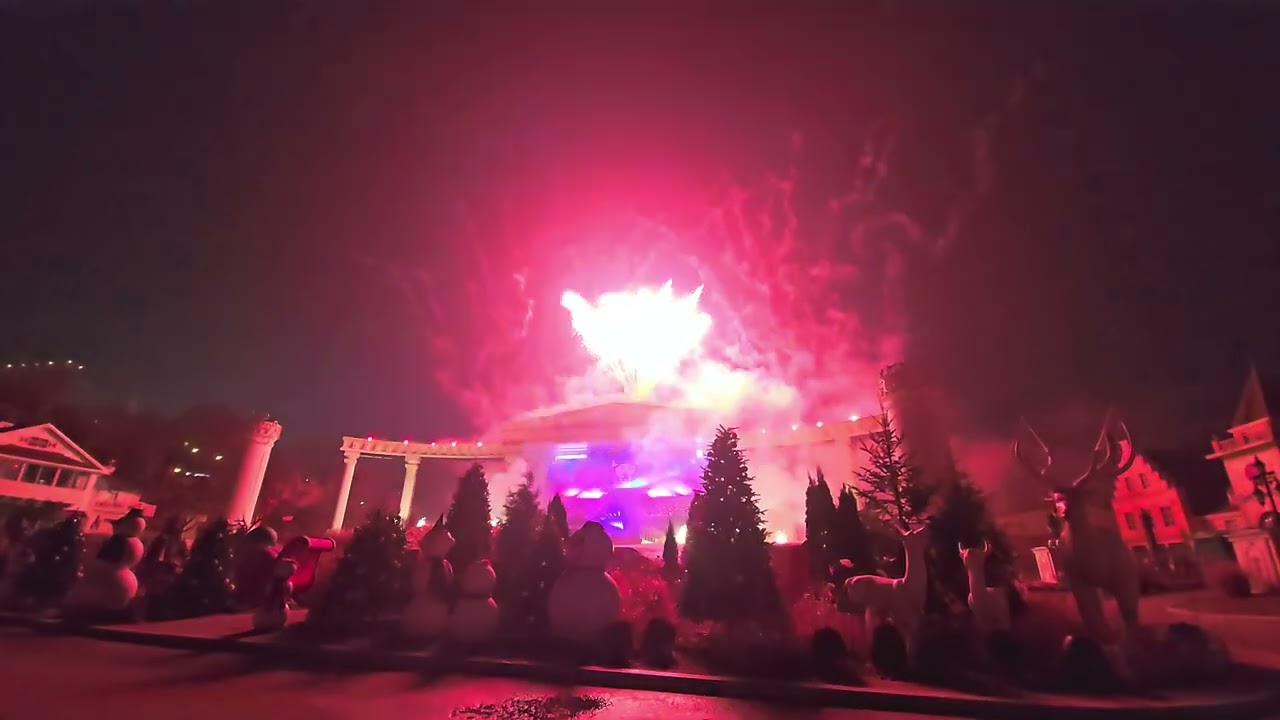 에버랜드에서 불꽃놀이