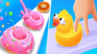 Donut Stack | Crush finger - iOS,Android Trailer Gameplay All Level - NEW APK UPDATE Relax video screenshot 5
