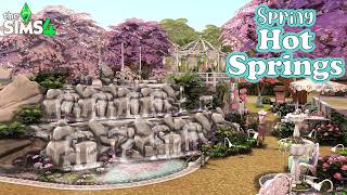 🌸 Spring Hot Springs!  |  Sims 4 No CC Speed Build