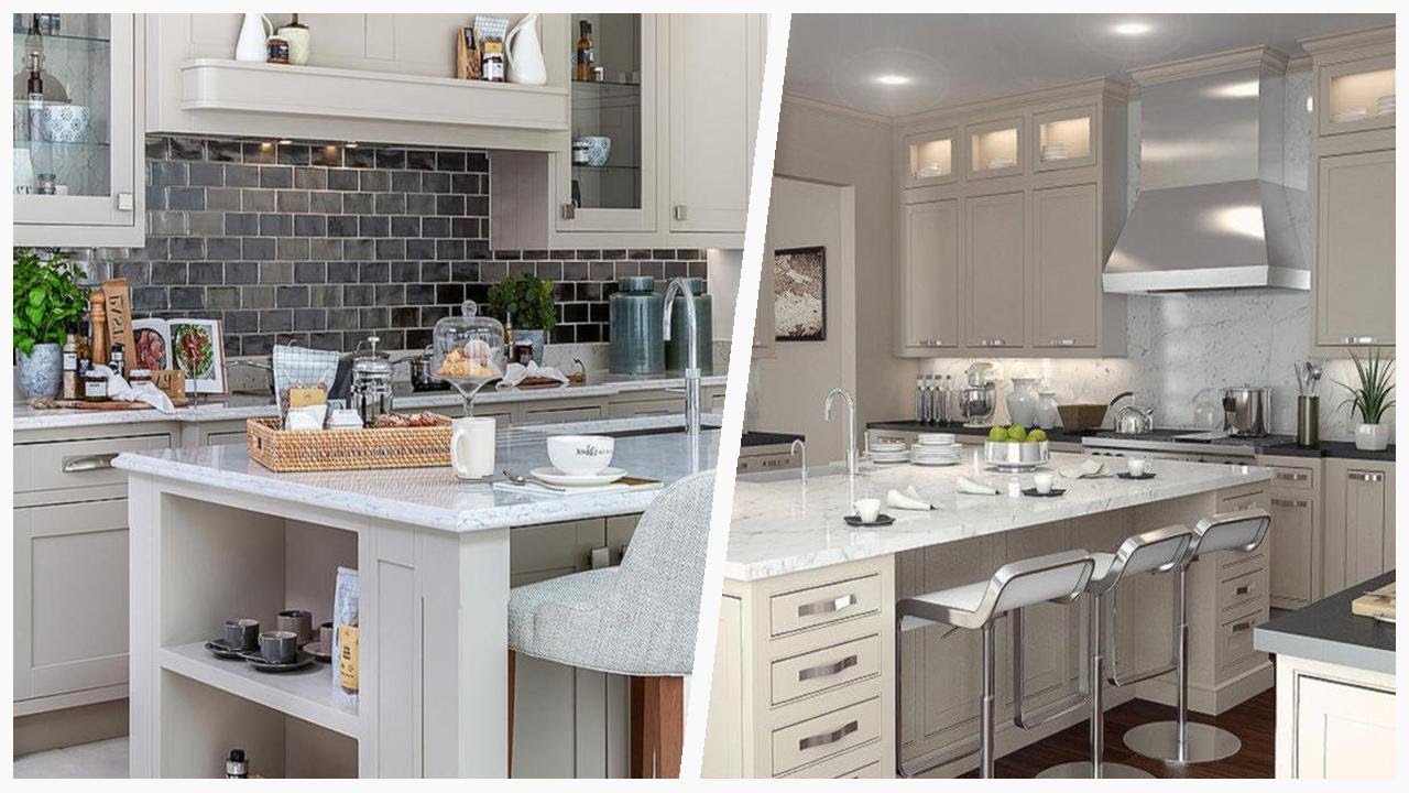 75 Kitchen With Beige Cabinets And White Countertops Design Ideas You'll Love ☆