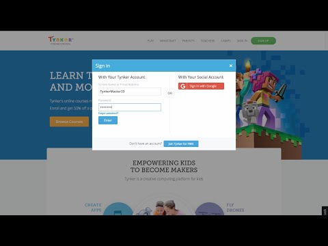 Setting Up Your Tynker Minecraft Account