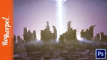 Alien attack - 2h photoshop speedart - time-lapse