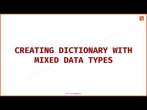 Creating Python Dictionary with Mixed Data Types | Python Programming | English