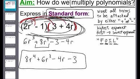 Multiplying Polynomials - Lesson 4