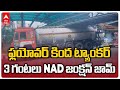Oil tanker carrying chemicals stuck under flyover in Visakhapatnam