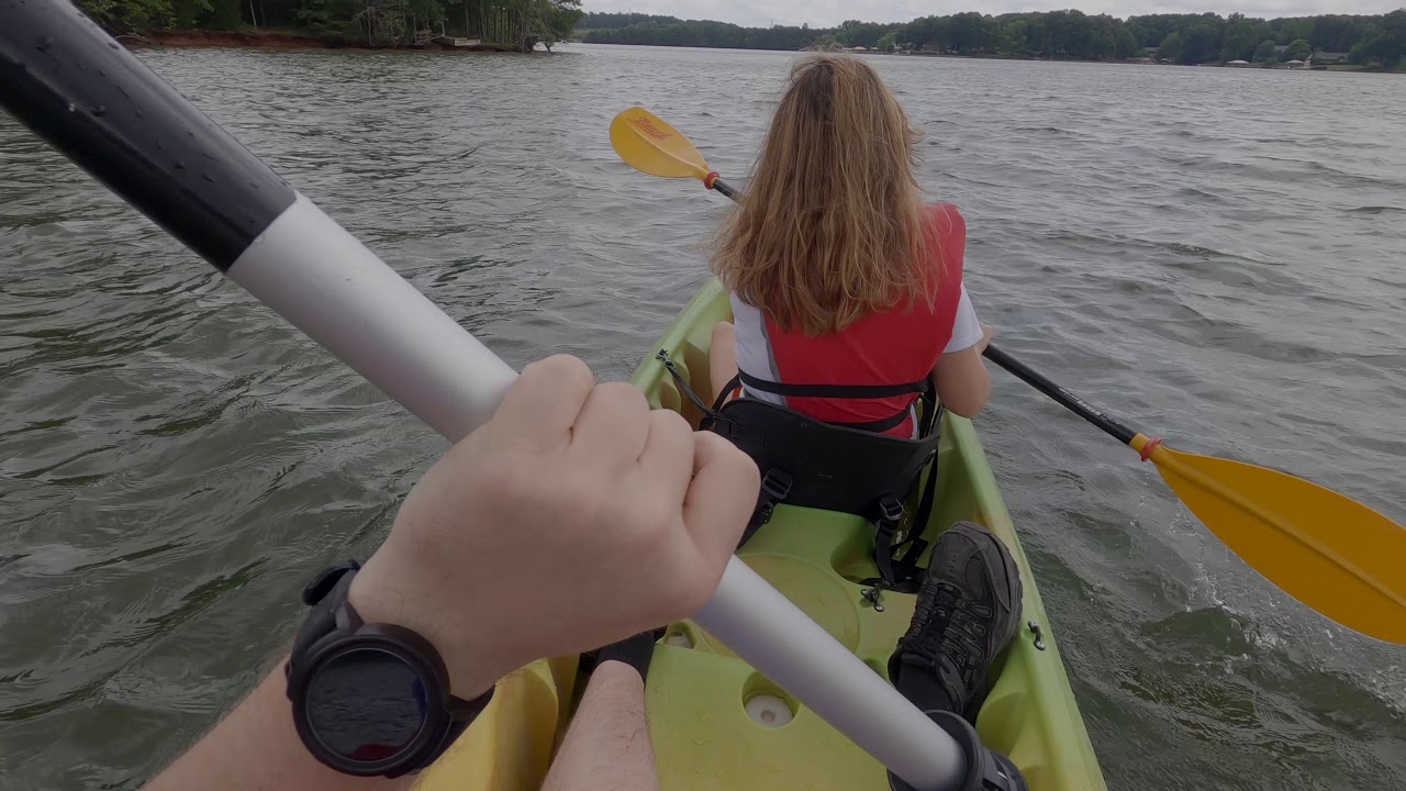 4K My first kayaking experience on Lake Norman with my amazing Wife