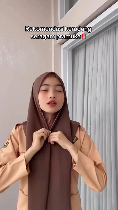 COCOK BGT DI PAIRING SAMA BAJU PRAMUKA, MANA GA RIBET LG HARUS PAKE JARUM!!😭😍 #shorts #hijabstyle