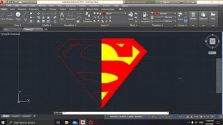Superman logo #superman #autocad #short #shortvideo #shortsvideo