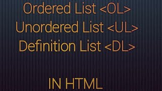 Html malayalam tutorial/ ordered list/unordered list/ Definition list/ class 9
