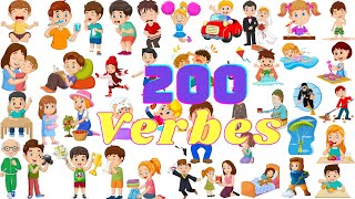 200 verbes en français. Apprendre les  verbes les plus utilisés dans la vie quotidienne.