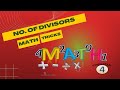 Find the Number of Divisors, the Sum and Product of Divisors in Hindi #logicxonomy_hindi #shorts