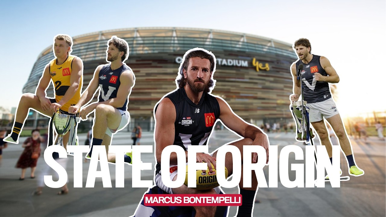 Go behind the scenes at AFL State of Origin with MARCUS BONTEMPELLI