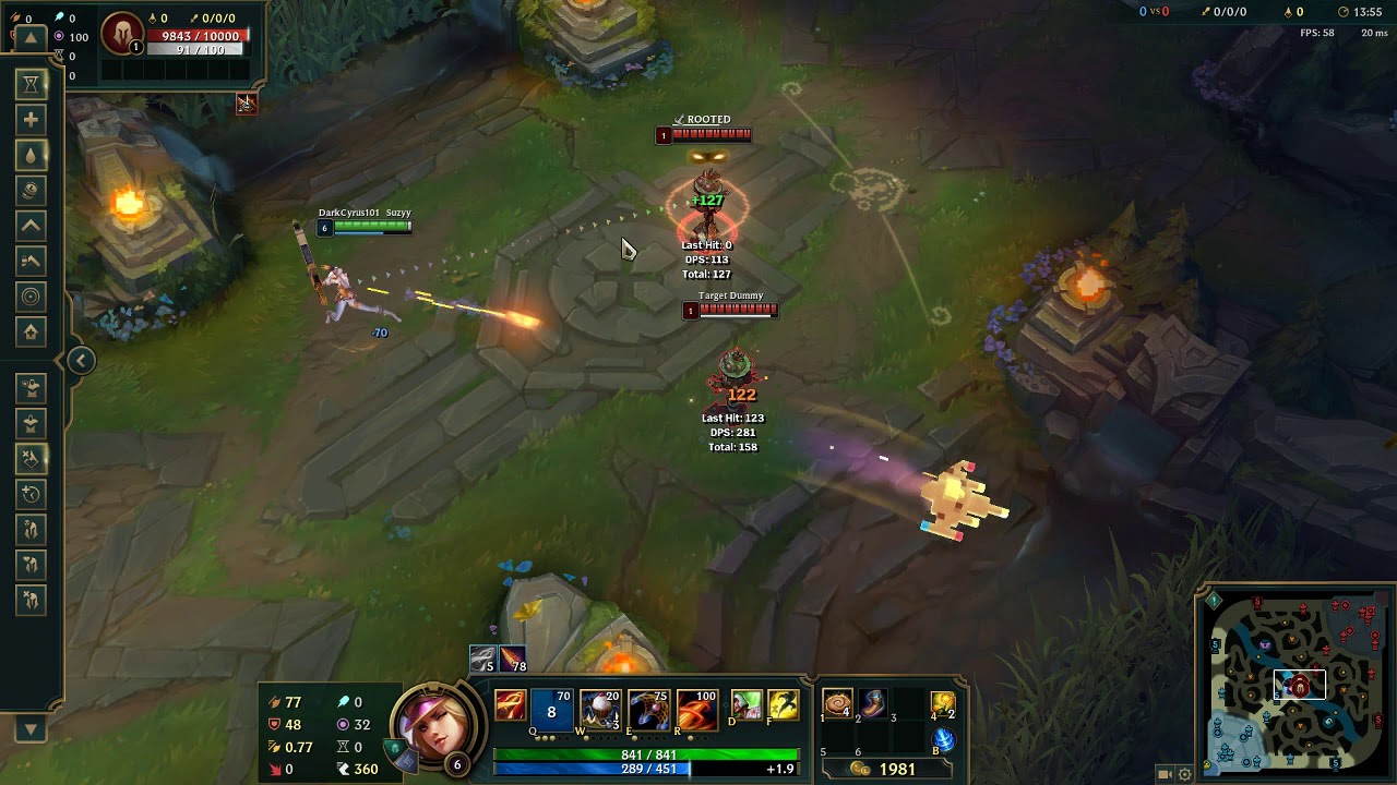 Practice tool Machine Gun Caitlyn with EQ