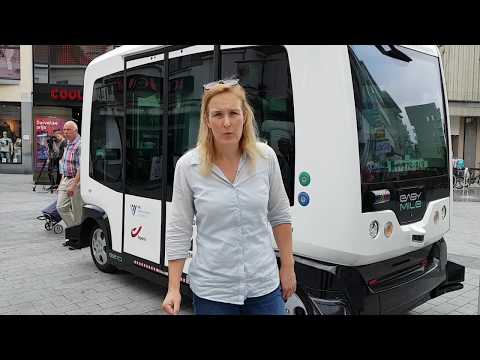 Autonoom voertuig bezorgt