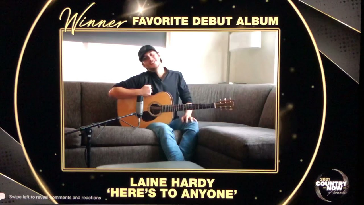 Laine Hardy wins Favorite Debut Album, 2021 Country Now Awards