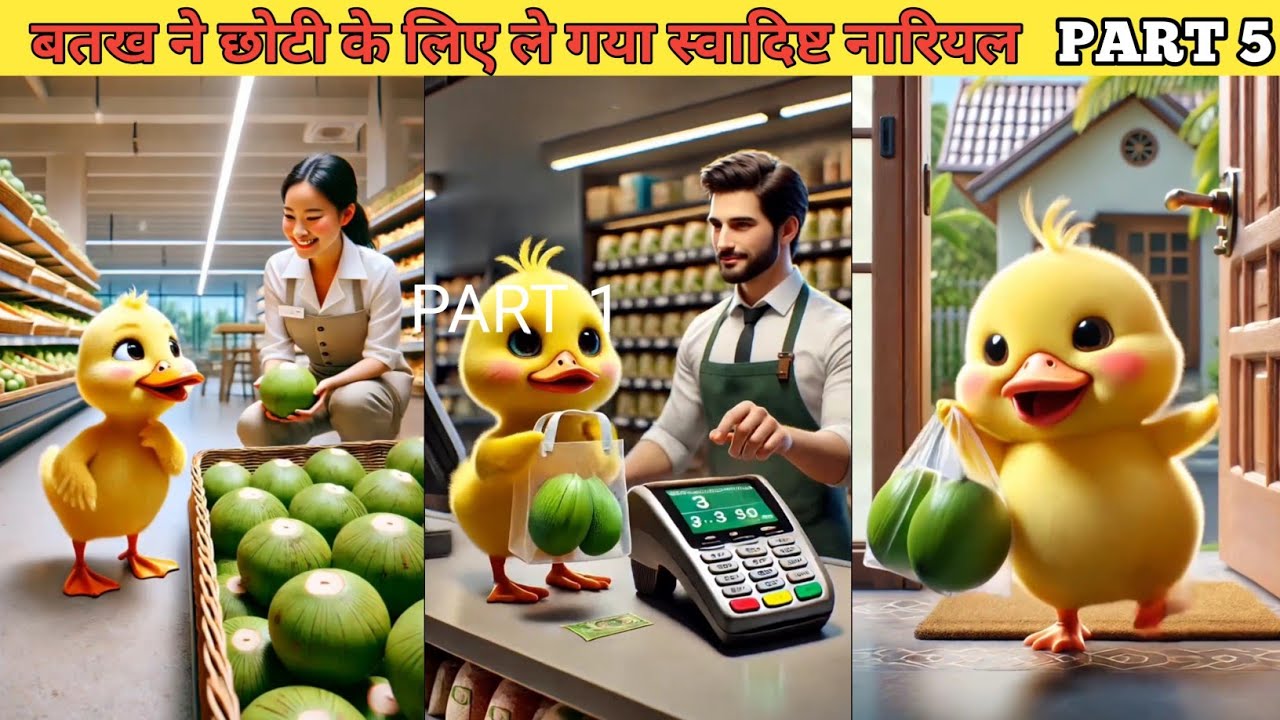 बतख ने छोटे को दिया एक स्वादिष्ट नारियल PART 5 