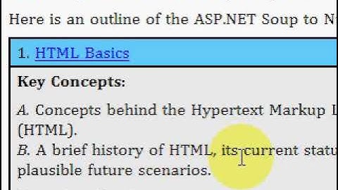 ASP.NET Soup 1 HTML Basics
