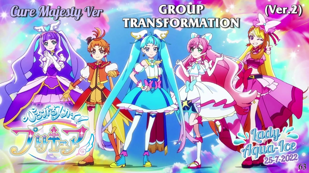 1080p] Cure Majesty Transformation (Hirogaru Sky! Precure) 