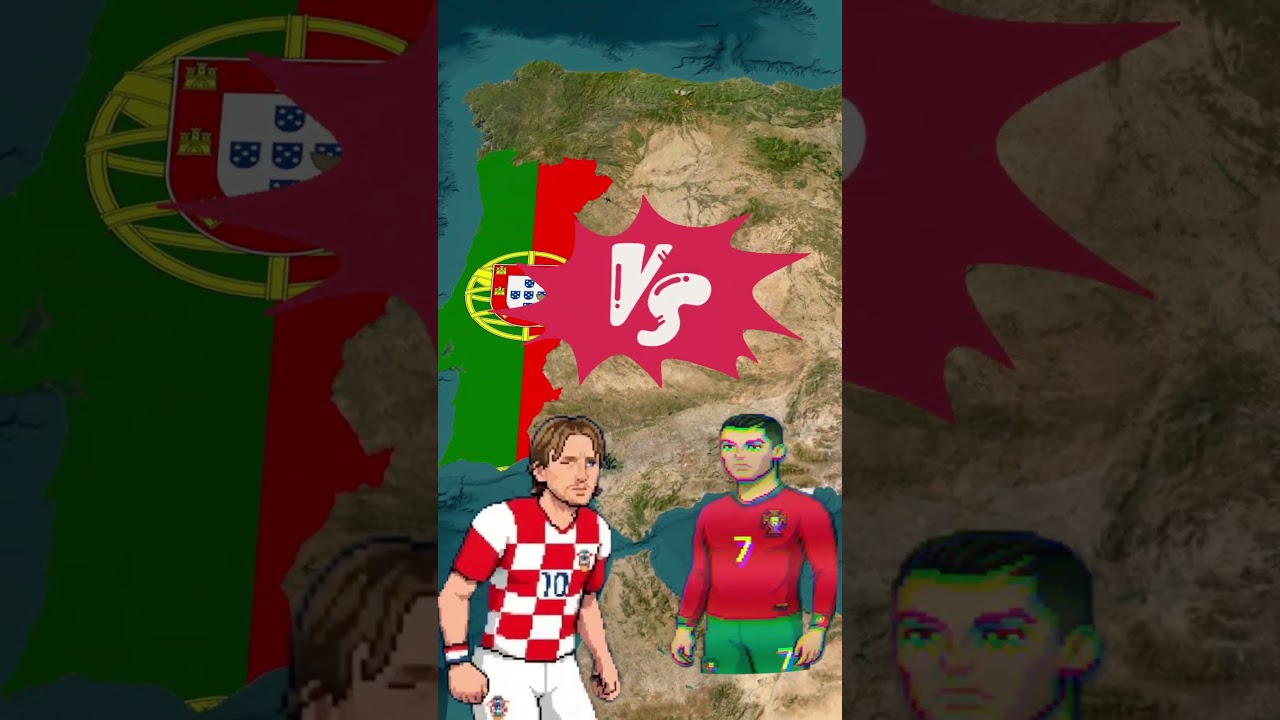Ronaldo vs Modric EPIC World Cup Rematch! 🇵🇹 vs 🇭🇷 #worldcup #portugal #croatia #mapimator