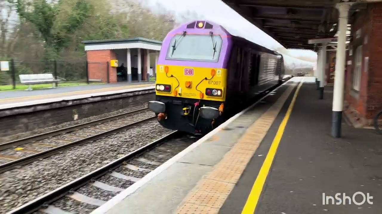 Trains at Leominster (24/01/2026) ft; 67007 (Platinum Jubilee ￼￼livery)