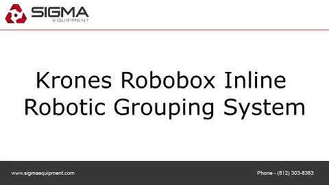 Krones Robobox Inline Robotic Grouping System