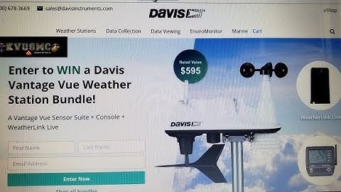 Davis Vantage Vue 6120 Bundle Giveaway with WeatherLink Live complete PWS Enter to Win By KVUSMC