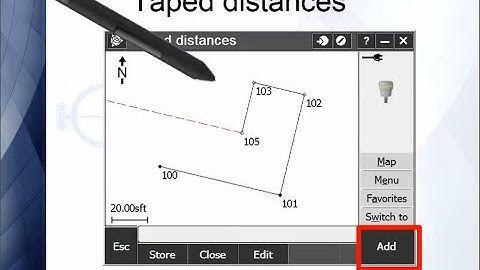 Trimble Access - General Survey - COGO - Taped distances