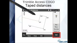 Trimble Access - General Survey - COGO - Taped distances