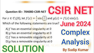 CSIR NET June 2024 Complex Analysis Solution | CSIR NET June 2024 Math Part C Complex Analysis