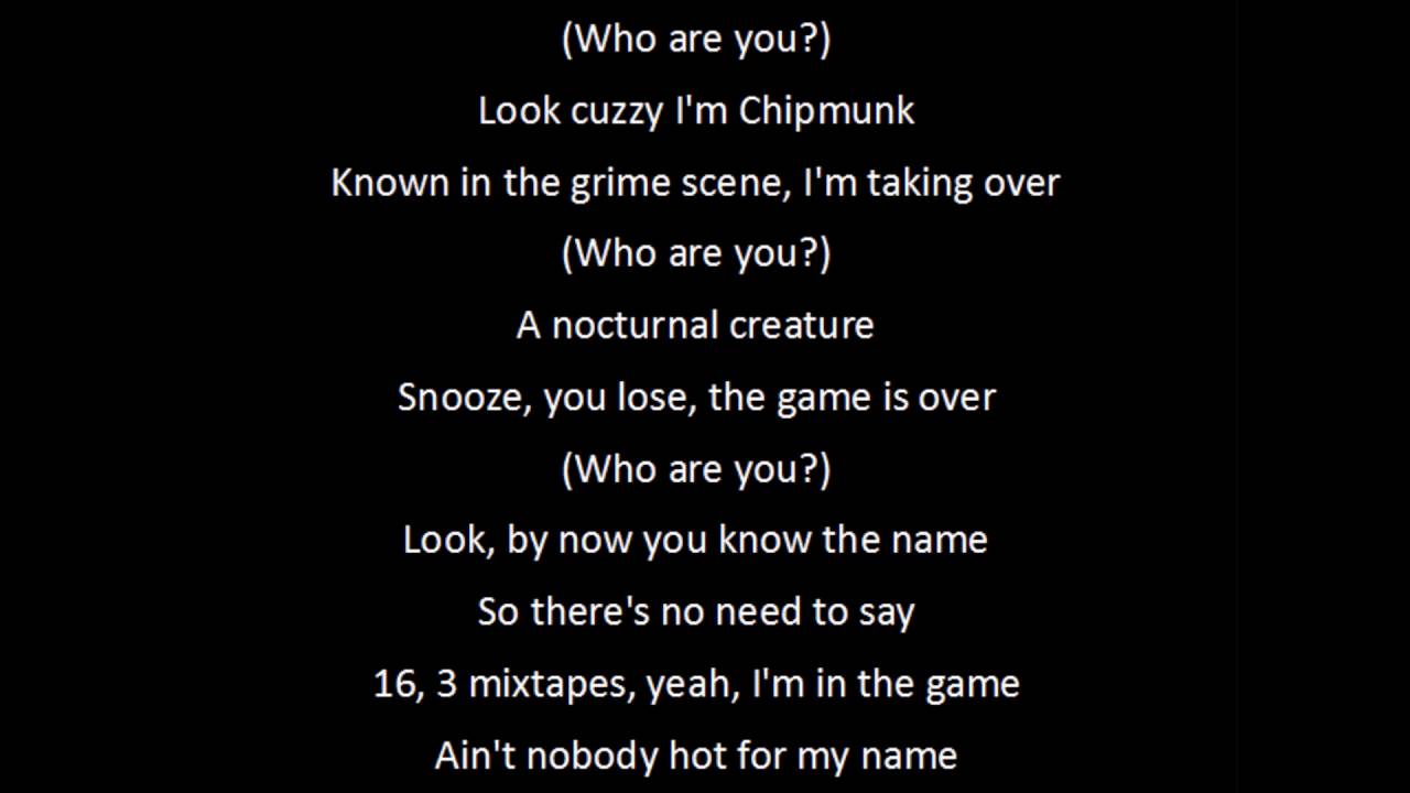 Chip - Who Are You LYRICS