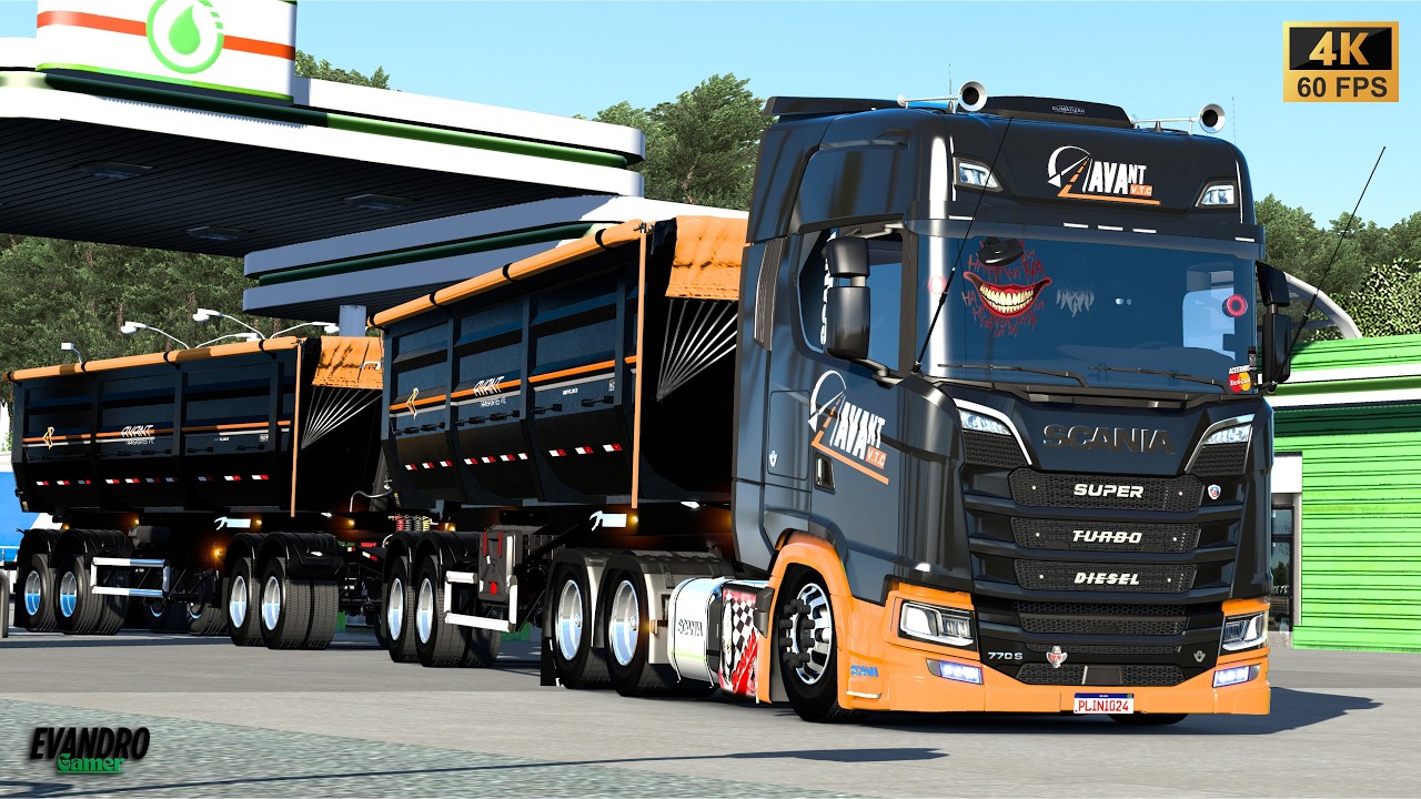 Mod Gráfico Definitivo Scania 770 V8 na Pressão Transporte Avant (63 t) Caçãmba NOMA Ets2 V1.58