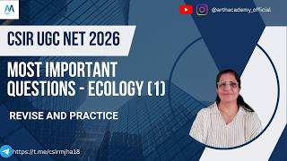 Most important questions for CSIR UGC NET June 2026 Exam | ECOLOGY -1