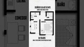 Plano de casa pequeña 5x5 metros: Diseño compacto, funcional y fácil de construir