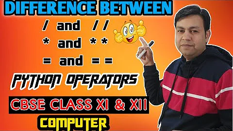Python Operators | Difference between   / and // , * and **, = and == Operator