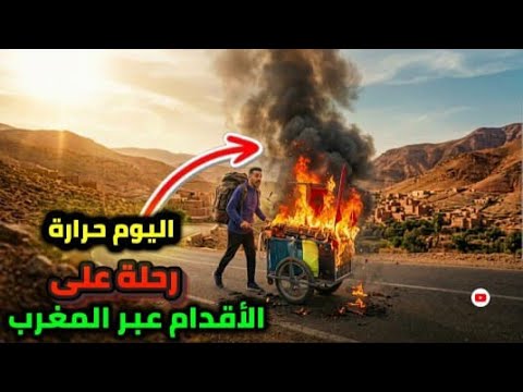 بث مباشر نهار جديد في رحلة على الأقدام عبر المغرب قرب ايمة حرارة قوية وتحديات كبيرة