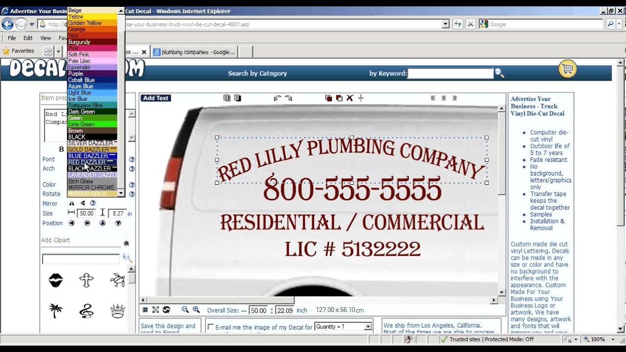 Advertise Your Business Truck Vinyl Die Cut Decal - YouTube