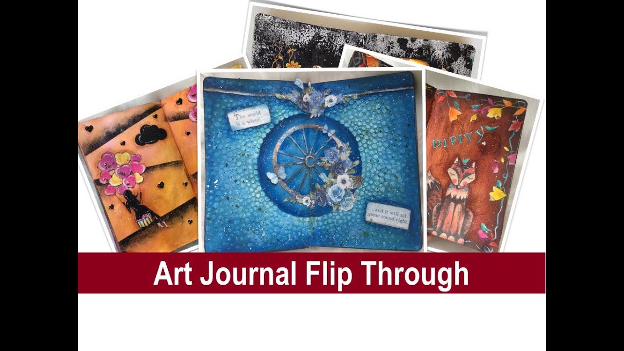 Mixed Media Art Journal Flip Through - YouTube