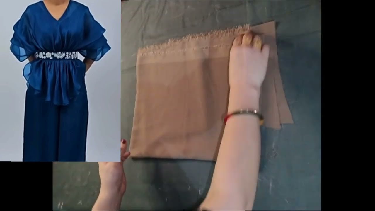 Kaftan gathered Top cutting and stitching | Designer Cape Top | butterfly top | ruffle top| cape