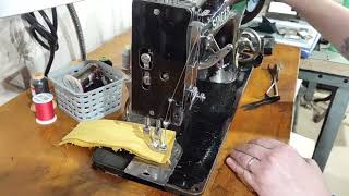 1924 Singer 78-3 on leather