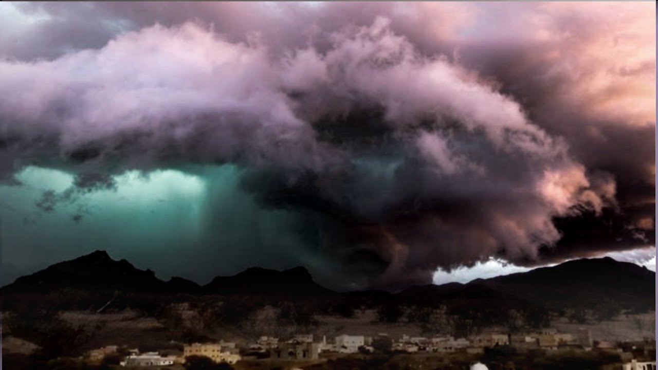 Terrible Storm and Severe Hail Hit Southern Saudi Arabia, Bariq