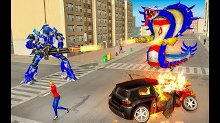 US Police Cobra Transform Robot Part-2 | Amazing City Rescue Cobra Transform Robot Android GamePlay screenshot 4