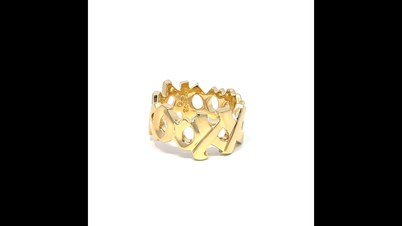 ティファニー ラブ＆キス リング K18イエローゴールド TIFFANY&Co 