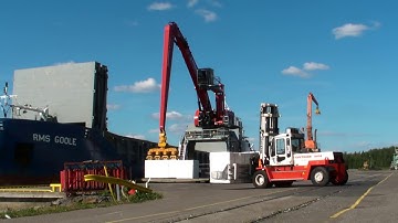 MANTSINEN 120R Material Handler Pulp bale loading